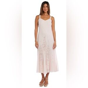 R&M Richards Beaded Slip Chiffon Dress size 18W‎